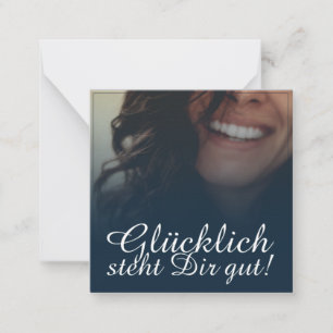 Carte De Correspondance Glücklich steht Dir intestin ! - Blau