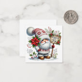 Carte De Correspondance Gnome de Noël mignon (Devant/Arrière en situation)