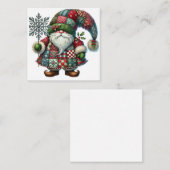 Carte De Correspondance Gnome de Noël mignon (Devant / Derrière)