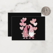 Carte De Correspondance Gnomes de la Saint-Valentin à carreaux de buffle r (Devant/Arrière en situation)