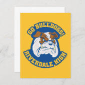 Carte De Correspondance Go Bulldogs - Riverdale High (Devant / Derrière)