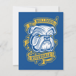 Carte De Correspondance Go Bulldogs - Riverdale Mascot Banner