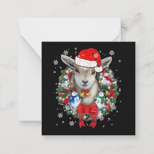 Carte De Correspondance Goat Christmas Ornament (Devant)