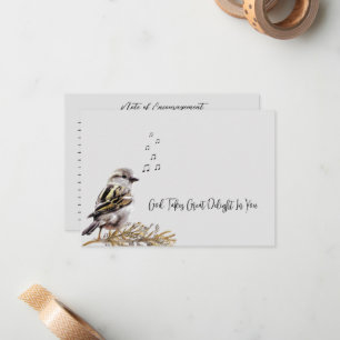 Carte De Correspondance God Delin In You Cute Bird Note Card