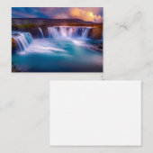 Carte De Correspondance Godafoss, chutes d'Islande (Devant / Derrière)