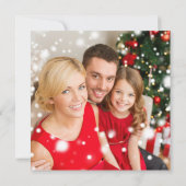 Carte De Correspondance Gold Black Tree Photo Noël Joyeux vacances (Dos)