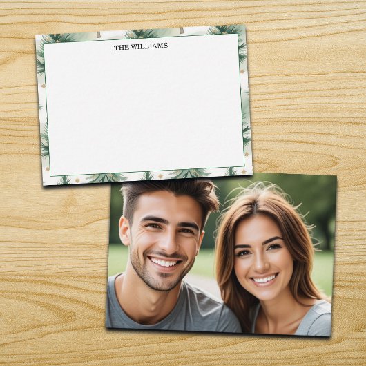 Carte De Correspondance Gold Sage Pine Trees Photo