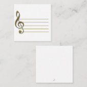 Carte De Correspondance Gold Treble Clef (Devant / Derrière)