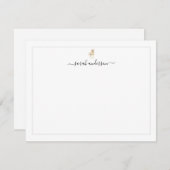 Carte De Correspondance Golden Doodle Border Personalized (Devant / Derrière)