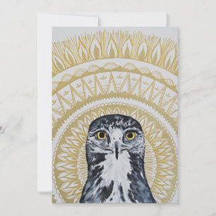 Carte De Correspondance Golden Hawk Mandala
