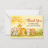 Carte De Correspondance Golden Jungle Sun Appreciation Style (Devant)