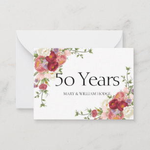 Carte De Correspondance "Golden Memories : Celebrating 50 Years of Love"