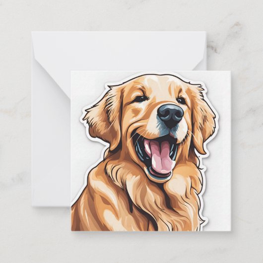 Carte De Correspondance Golden Retriever (Devant)