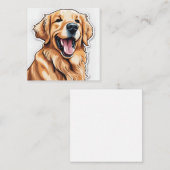 Carte De Correspondance Golden Retriever (Devant / Derrière)