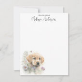 Carte De Correspondance Golden Retriever Chien mignon Chiot Personnalisé (Devant)