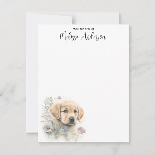 Carte De Correspondance Golden Retriever Chien mignon Chiot Personnalisé (Devant)