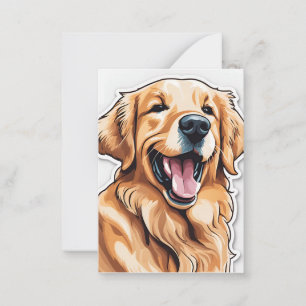 Carte De Correspondance Golden Retriever Message vierge