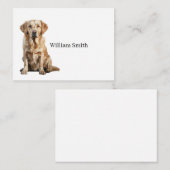 Carte De Correspondance Golden Retriever Note Card (Devant / Derrière)