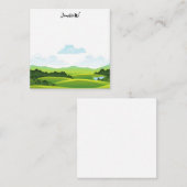 Carte De Correspondance Golf avec nom de golfeur (Devant / Derrière)