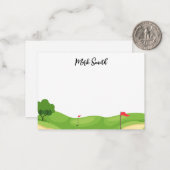 Carte De Correspondance Golf avec nom pour golfeur (Devant/Arrière en situation)