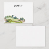 Carte De Correspondance Golf avec Nom pour golfeur (Devant / Derrière)