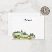Carte De Correspondance Golf avec Nom pour golfeur (Devant/Arrière en situation)