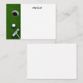 Carte De Correspondance Golf avec nom pour golfeur (Devant / Derrière)
