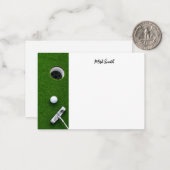 Carte De Correspondance Golf avec nom pour golfeur (Devant/Arrière en situation)