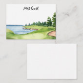 Carte De Correspondance Golf avec nom pour golfeur (Devant / Derrière)