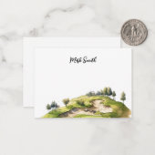 Carte De Correspondance Golf avec Nom pour golfeur (Devant/Arrière en situation)