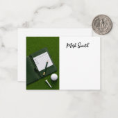 Carte De Correspondance Golf avec nom pour golfeur  (Devant/Arrière en situation)