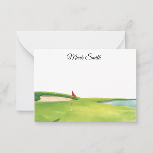 Carte De Correspondance Golf Course with your name (Devant)