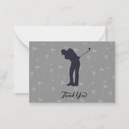 Carte De Correspondance Golf Merci golfer pour venir aux funérailles (Devant)