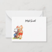 Carte De Correspondance Golfer Santa Claus pour Noël (Devant)