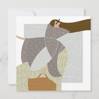 Carte De Correspondance Grace in Chaotic Currents Glam Fashion Art Card