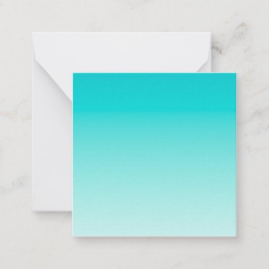 Carte De Correspondance gradient aqueux turquoise (Devant)