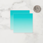 Carte De Correspondance gradient aqueux turquoise (Devant/Arrière en situation)