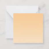 Carte De Correspondance Gradient jaune clair et orange (Dos)