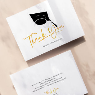 Carte De Correspondance Graduation 2023 Minimaliste Merci de script Grad