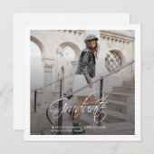 Carte De Correspondance Graduation 2024 Script Photo Grad (Devant / Derrière)