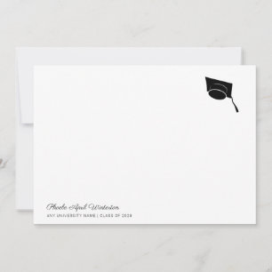 Carte De Correspondance Graduation 2024 Simple Typography Grad Casquette