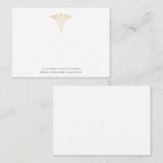 Carte De Correspondance Graduation 2025 Infirmière Pinning Merci (Devant / Derrière)