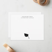 Carte De Correspondance Graduation Simple Classe de Casquette de 2e année (Devant/Arrière en situation)