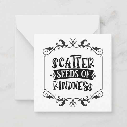 Carte De Correspondance Graines de bonté mot art (Devant)