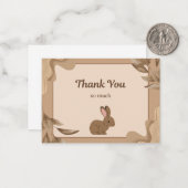 Carte De Correspondance Grand Merci d'un petit lapin ! (Devant/Arrière en situation)