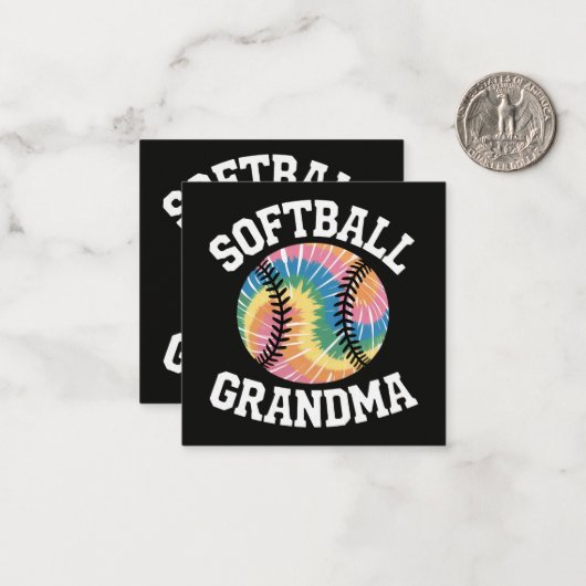 Carte De Correspondance Grand-mère de softball (Devant/Arrière en situation)
