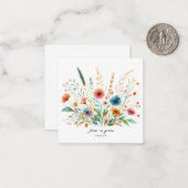 Carte De Correspondance Grandir en Grace floral (Devant/Arrière en situation)