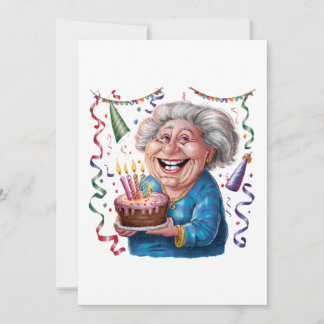 Carte De Correspondance Granny Anniversaire Grand Sourire