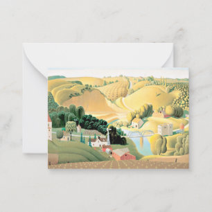 Carte De Correspondance Grant Wood - Stone City, Iowa