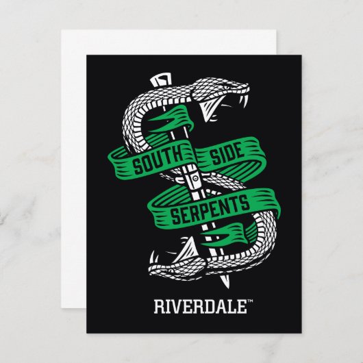 Carte De Correspondance Graphique des serpents du côté sud (Devant / Derrière)